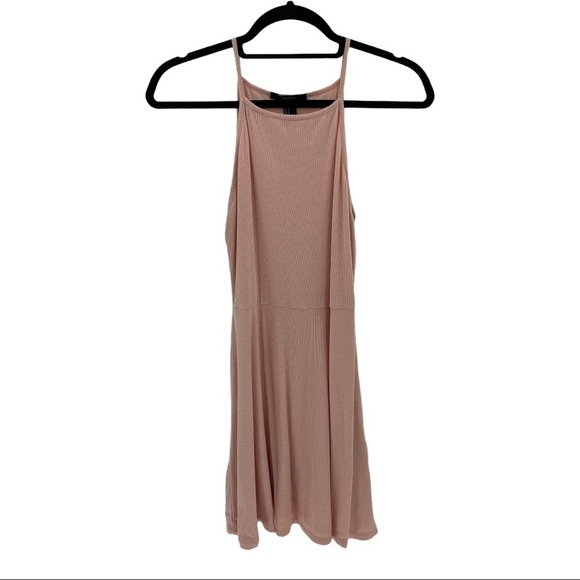 Forever 21 Pink Ribbed Knit Fit & Flare Dress Sz S - Picture 4 of 8